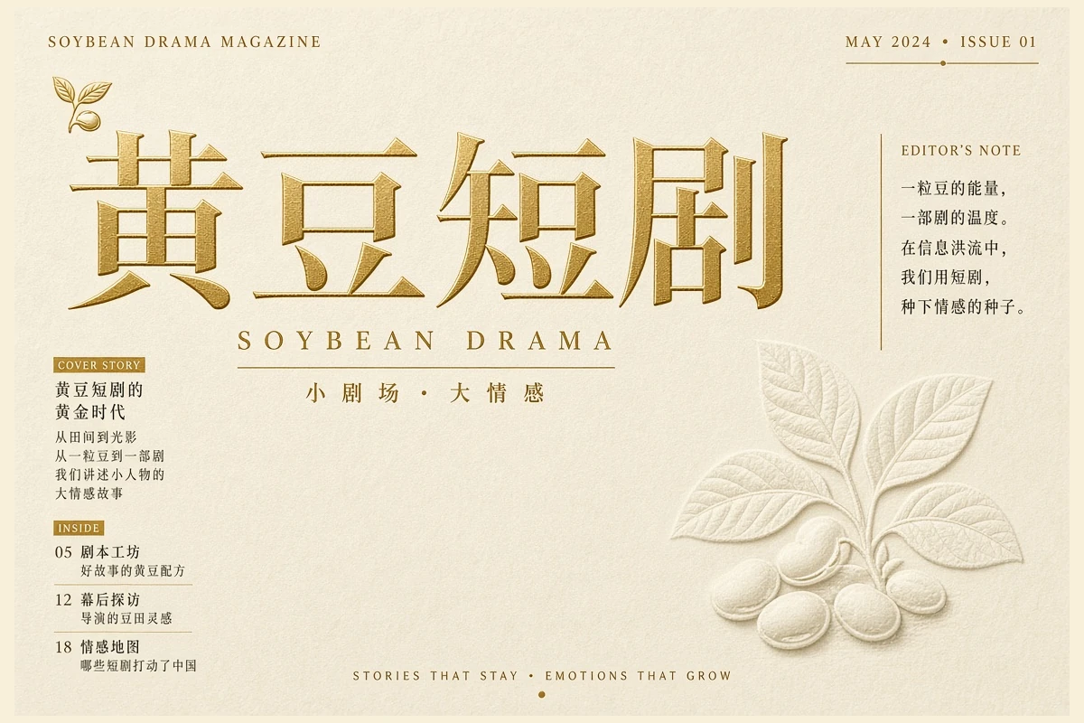 关于黄豆短剧栏目主题视觉